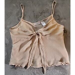 Spiegel Camisole Women Medium Tan Tie Front Fairy Y2K